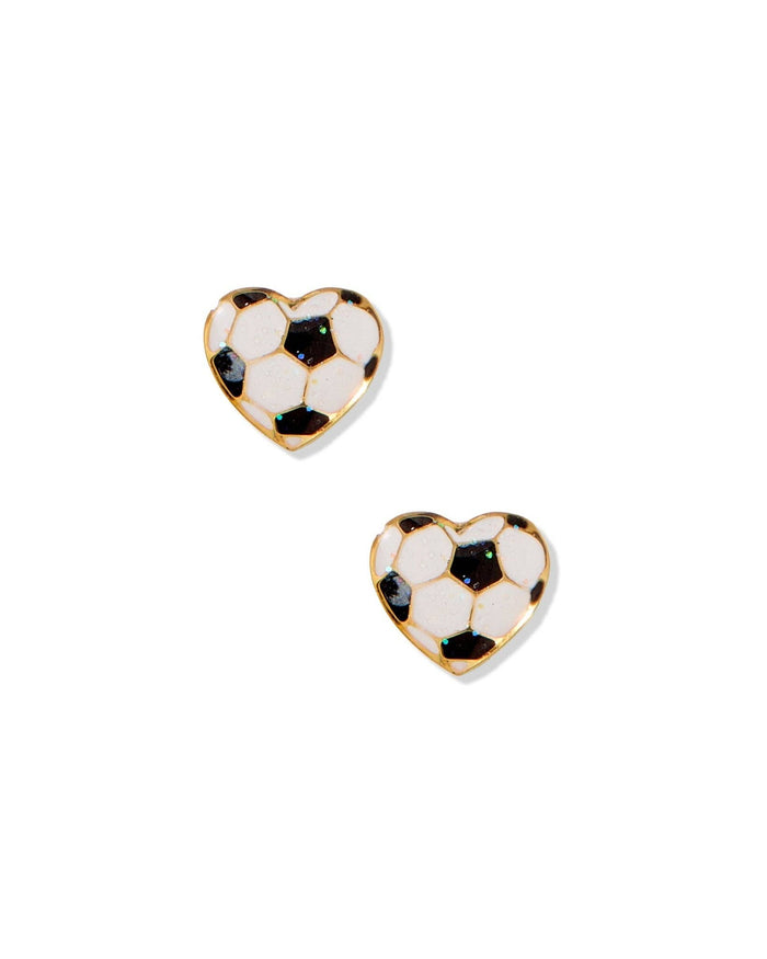 Screwback Stud Earrings - Soccer