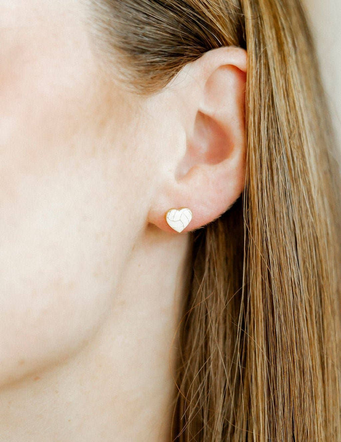 Screwback Stud Earrings - Volleyball