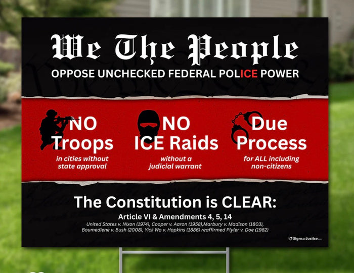 Signs of justice.