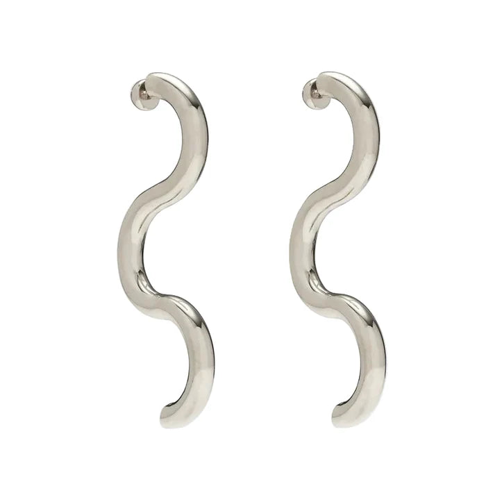 Silver Serpentine Earrings