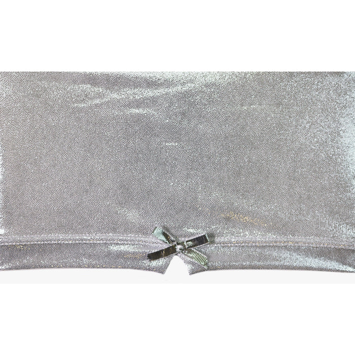 Silver Shimmer Girls Spandex Shorts