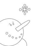 Simple Snowman Closeup Canvas