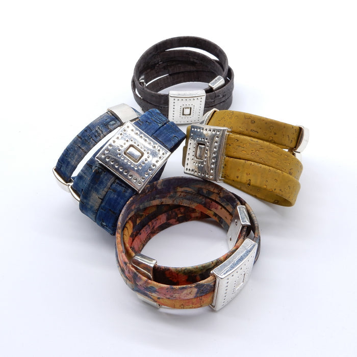 Small Double Wrap Portuguese Cork Bracelet