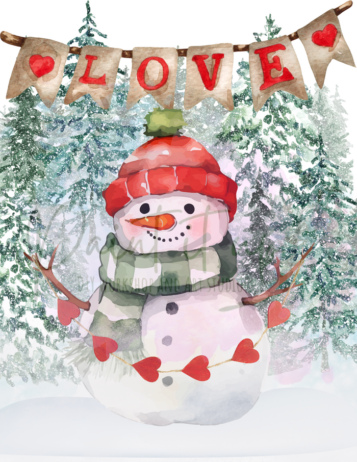 Snowman Love Printable