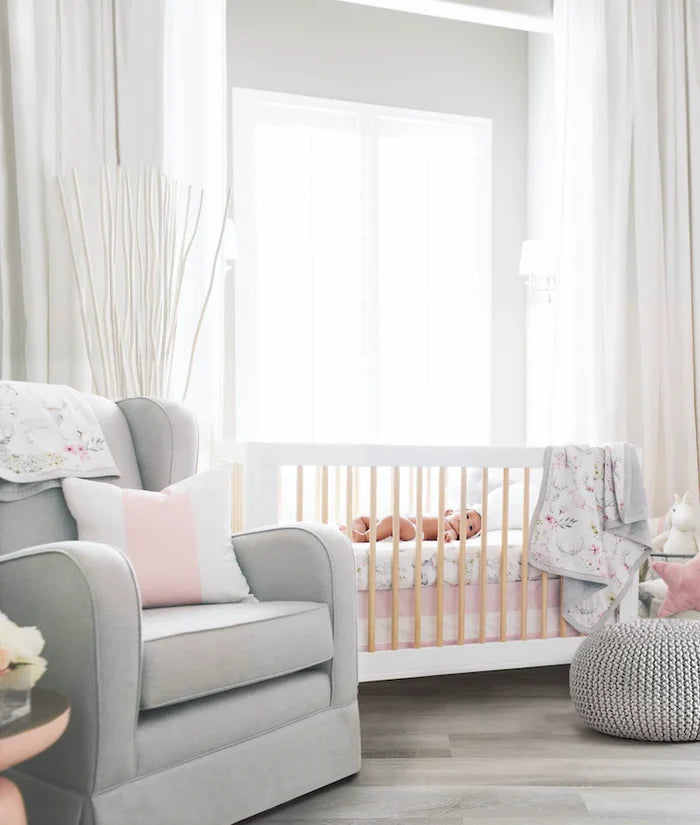 SOLID CRIB SKIRT - BLUSH