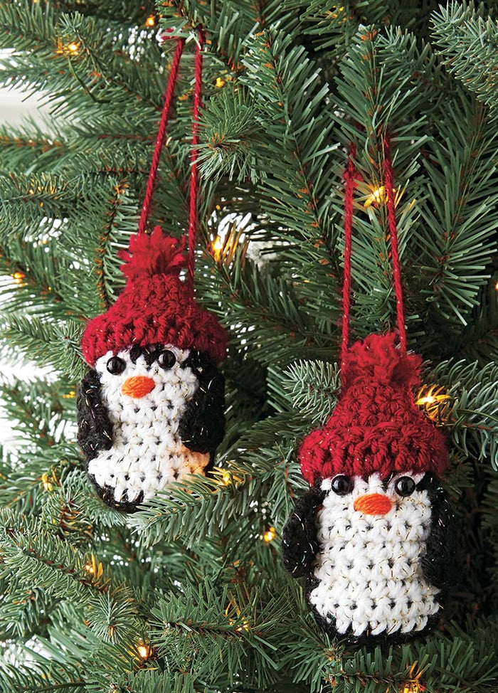 Sparkle Penguin Ornaments