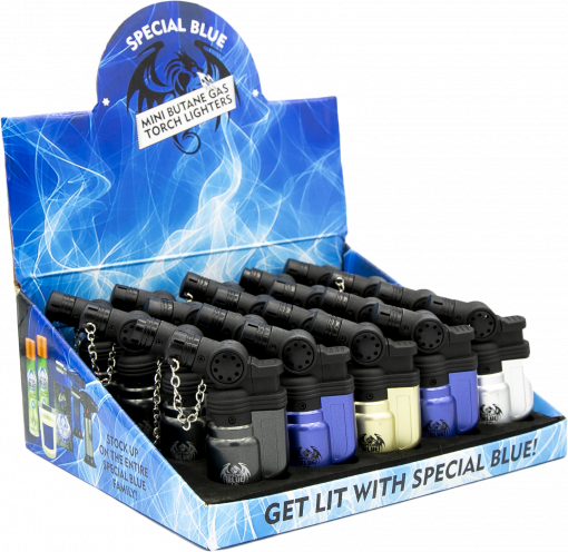 Special Blue Mini Metal Torch  Lighter 20 PCS Torch x