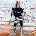 {SPOOKY MOOD} Orange Glitter Black Crew