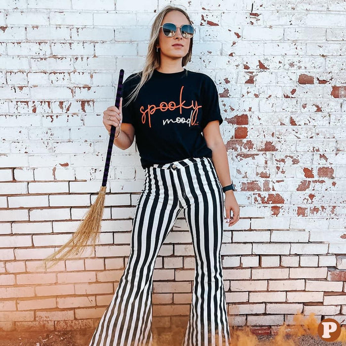 {SPOOKY MOOD} Orange Glitter Black Crew
