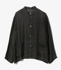 Stand Collar Jacket - Purple - Rayon Double Face Gauze