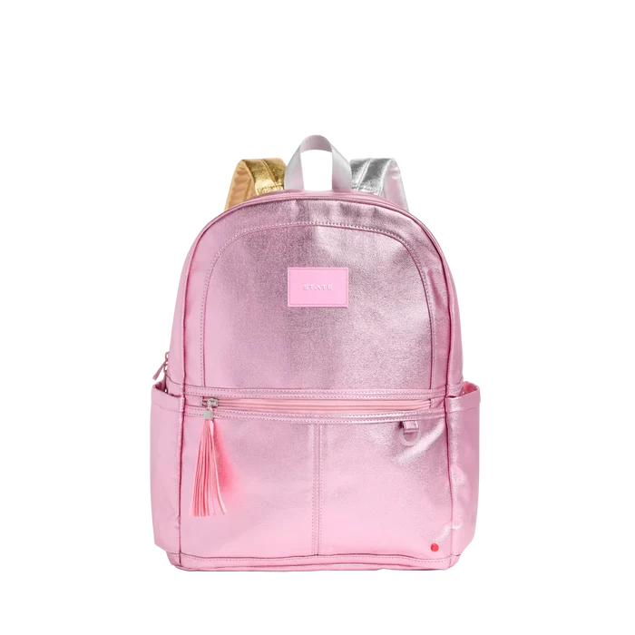 STATE Kane Double Pocket Backpack | Pink/Silver