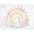 Sugar + Maple Backdrop Blanket | Neutral Rainbow Milestone