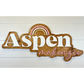 Sugar + Maple Bubble Rainbow Wood Sign