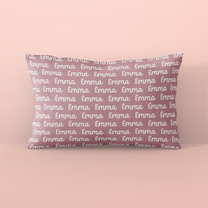 Sugar + Maple Custom Pillow | Centered Name + Repeating Name