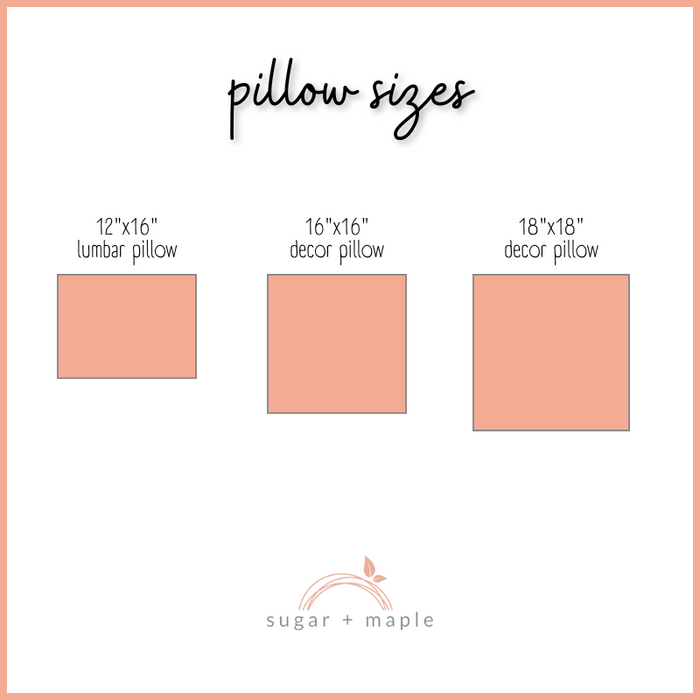 Sugar + Maple Custom Pillow | Repeating Name