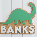 Sugar + Maple Dinosaur Cutout Round
