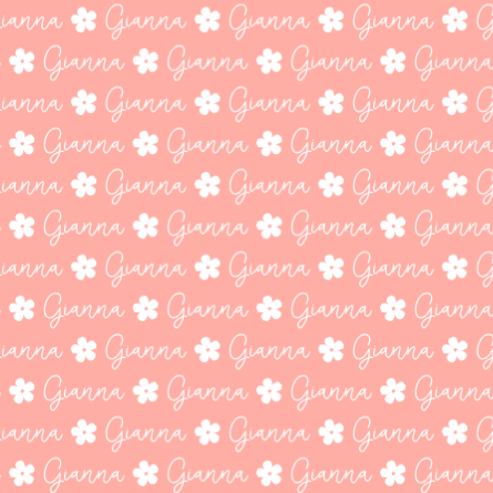 Sugar + Maple Personalized Towel | Repeating Name with Icon
