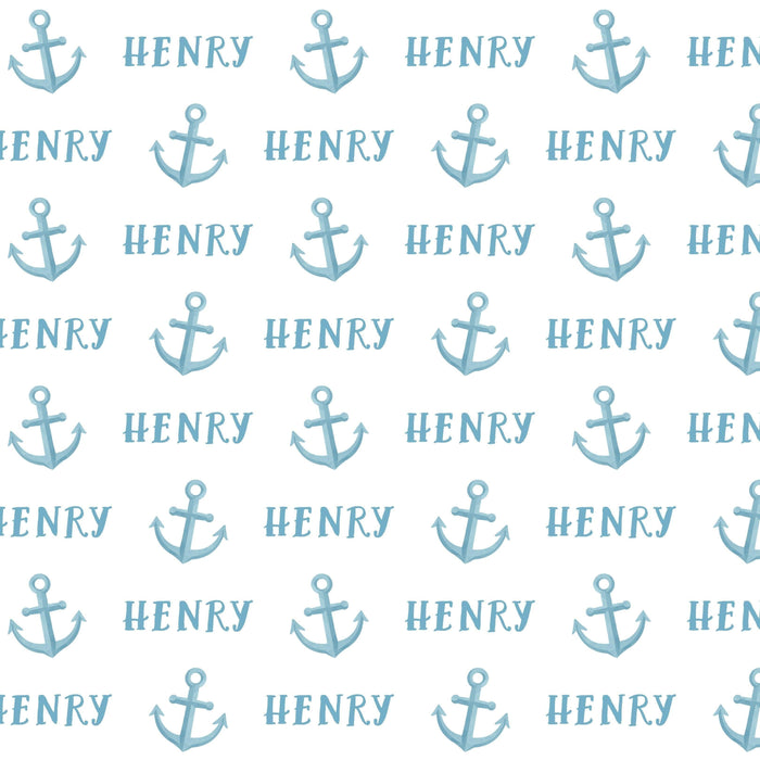 Sugar + Maple Plush Minky Fleece Personalized Blanket | Anchor