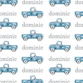 Sugar + Maple Plush Minky Fleece Personalized Blanket | Trucks