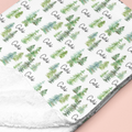 Sugar + Maple Sherpa-Lined Personalized Blanket | Pine Tree