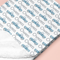 Sugar + Maple Sherpa-Lined Personalized Blanket | Trucks