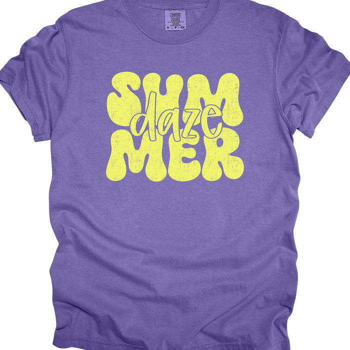 {SUMMER DAZE} Summer Vibes Purple Grape Crew Neck Tee