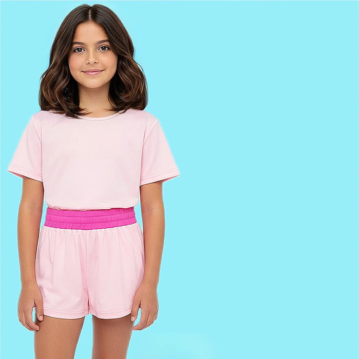 Sweet Lane Soft Shorts Set | Cotton Candy