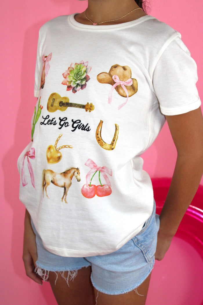 Sweet Soul Embroidery Let's Go Girls T-Shirt
