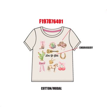 Sweet Soul Embroidery Let's Go Girls T-Shirt