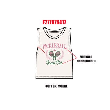 Sweet Soul Pickleball Social Club Embroidery Tank Top