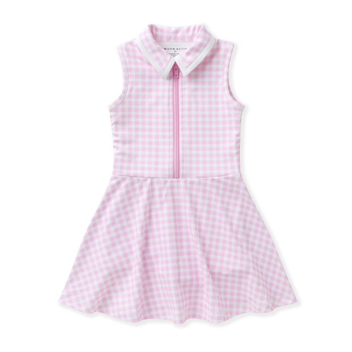 Swoon Active Pink Gingham Tennis Dress