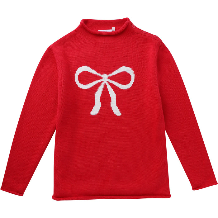 Swoon Baby Clothing White Bow Sweater