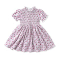 Swoon Ditsy Plum Smocked Dress