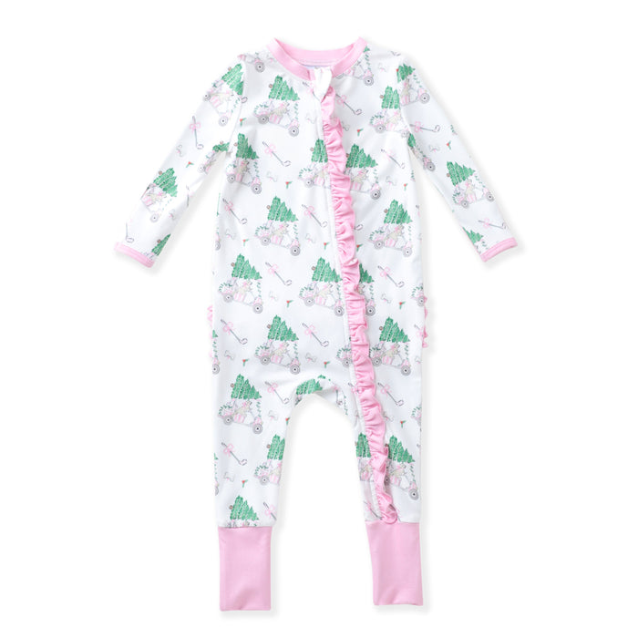 Swoon Paw-Tee Christmas Pink Butterknit Layette