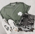 Tee {POCKET SHAMROCK} Green Crew Neck Tee
