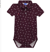 Texas A&M Aggies Vive La Fete Repeat Logo Maroon Short Sleeve Polo Onesie