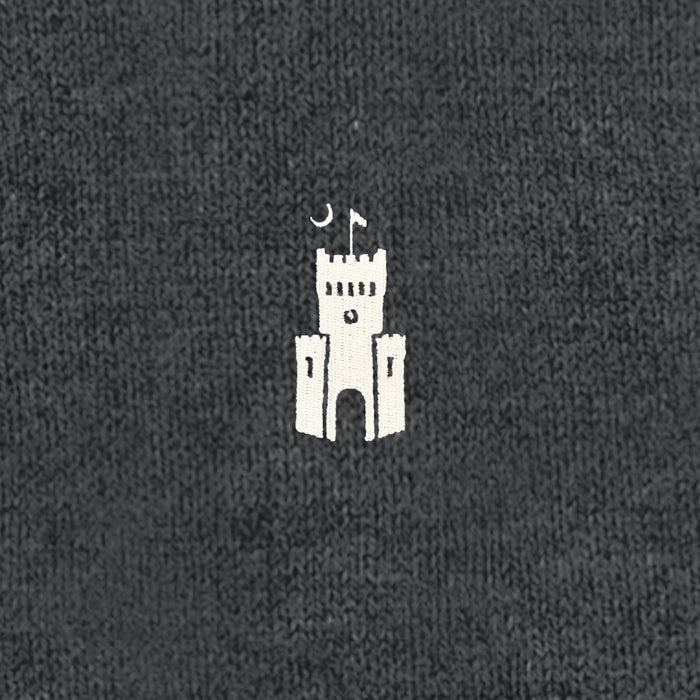 Barracks 1/2-Zip Sweater-Charcoal Heather