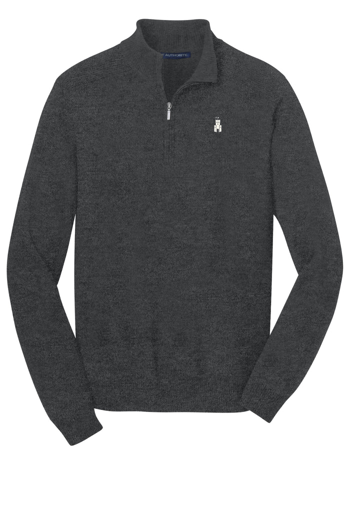 Barracks 1/2-Zip Sweater-Charcoal Heather