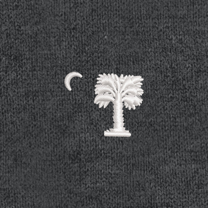 Big Red Palmetto 1/2-Zip Sweater-Charcoal Heather