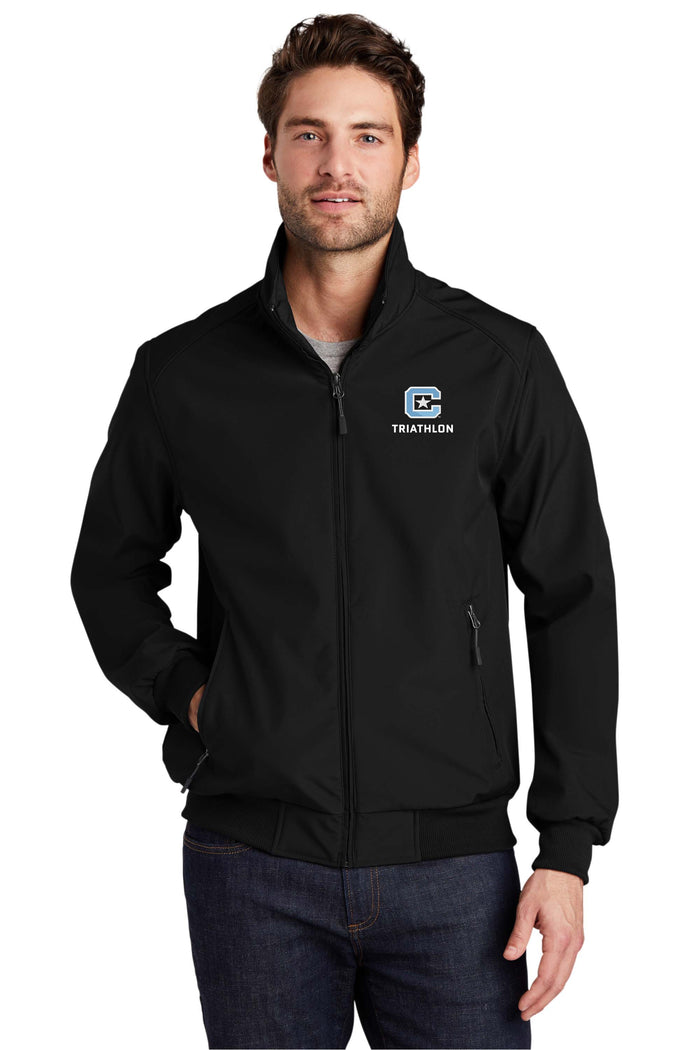 The Citadel, Club Sports - Triathlon, Soft Shell Bomber Jacket - Black