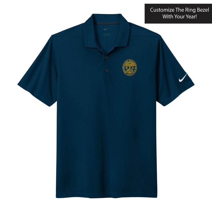 The Citadel, Customizable (Your Year) Embroidered Ring Bezel Design, Nike Dri-FIT Micro Pique 2.0 Polo - Navy