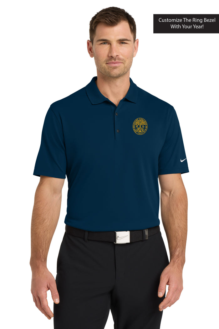 The Citadel, Customizable (Your Year) Embroidered Ring Bezel Design, Nike Dri-FIT Micro Pique 2.0 Polo - Navy