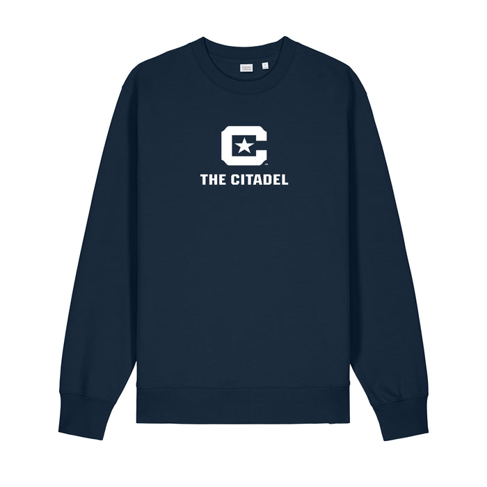The Citadel, 3D Effect, C Star Logo, Stanley/Stella Unisex Changer 2.0 Crewneck Sweatshirt - Navy