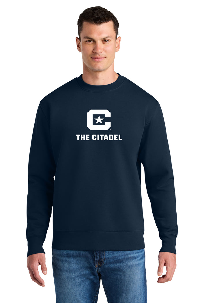 The Citadel, 3D Effect, C Star Logo, Stanley/Stella Unisex Changer 2.0 Crewneck Sweatshirt - Navy