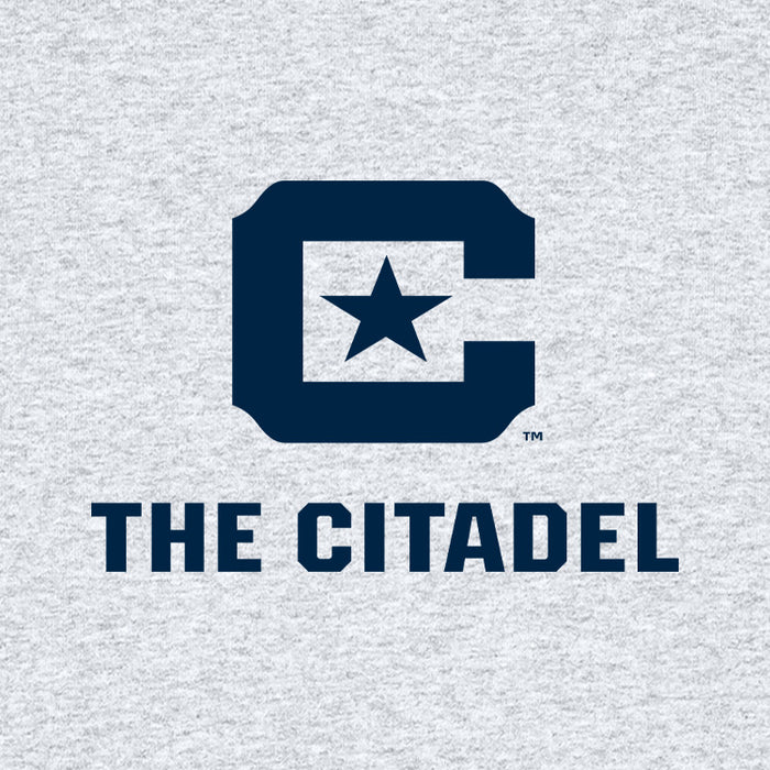 The Citadel, 3D Effect, C Star Logo, Stanley/Stella Unisex Changer 2.0 Crewneck Sweatshirt - Ash