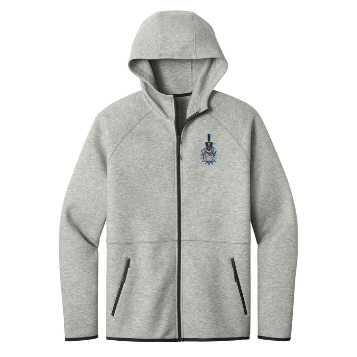 The Citadel, Spike Embroidered Logo, Phenom Full-Zip Hoodie - Athletic Heather