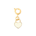 The Crown Mini Heart Charm (White)