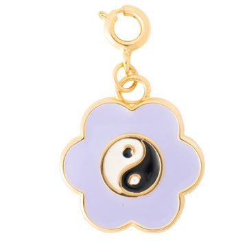 The Crown Yin-Yang Flower Charm (Purple)