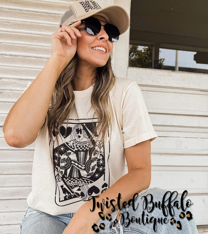 {THE QUEEN TEE} Neutral Ivory Crew Neck Tee