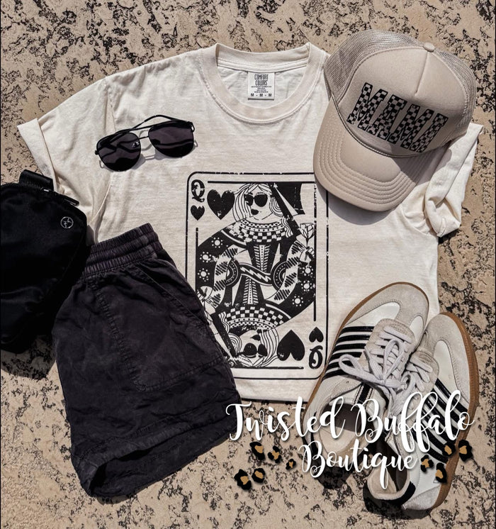 {THE QUEEN TEE} Neutral Ivory Crew Neck Tee